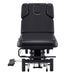 DIR VitalEarth 2-Motors Treatment Table and Wellness Therapy Bed Black Color Front Angled View With Foot Controls On White Background