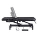 DIR VitalEarth 2-Motors Treatment Table and Wellness Therapy Bed Black Color Side View With Foot Control And Head Section Adjustment Demo On White Background