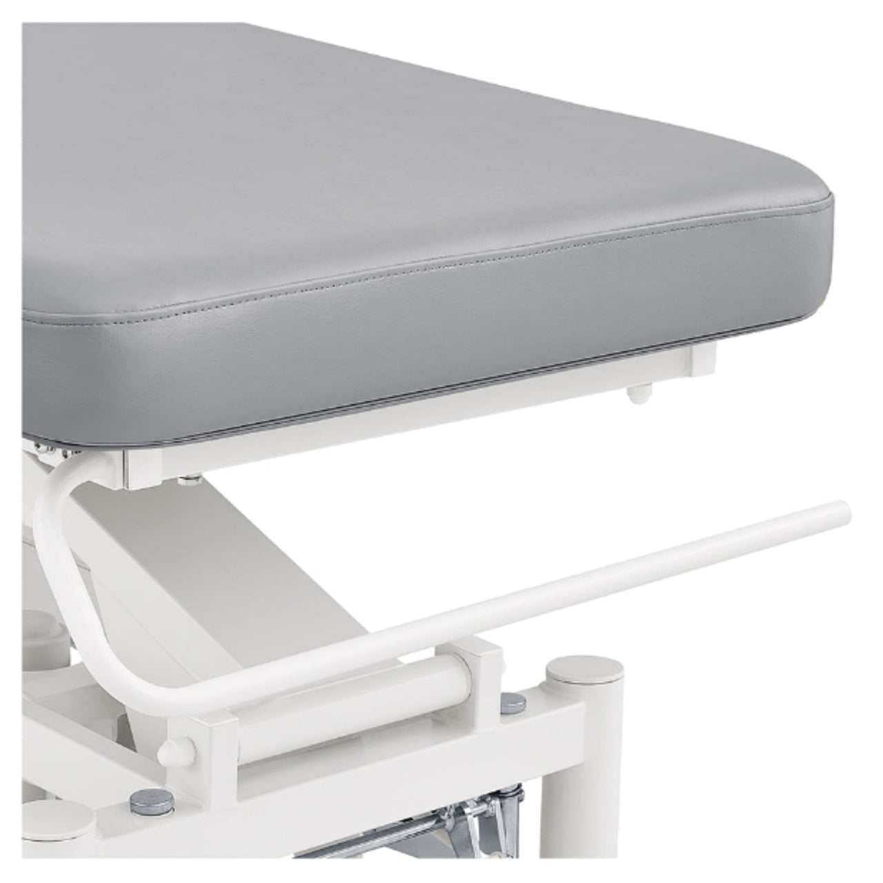 DIR VitalEarth 2-Motors Treatment Table and Wellness Therapy Bed Close-Up View Of Paper Towel Holder And Gray Upholstery