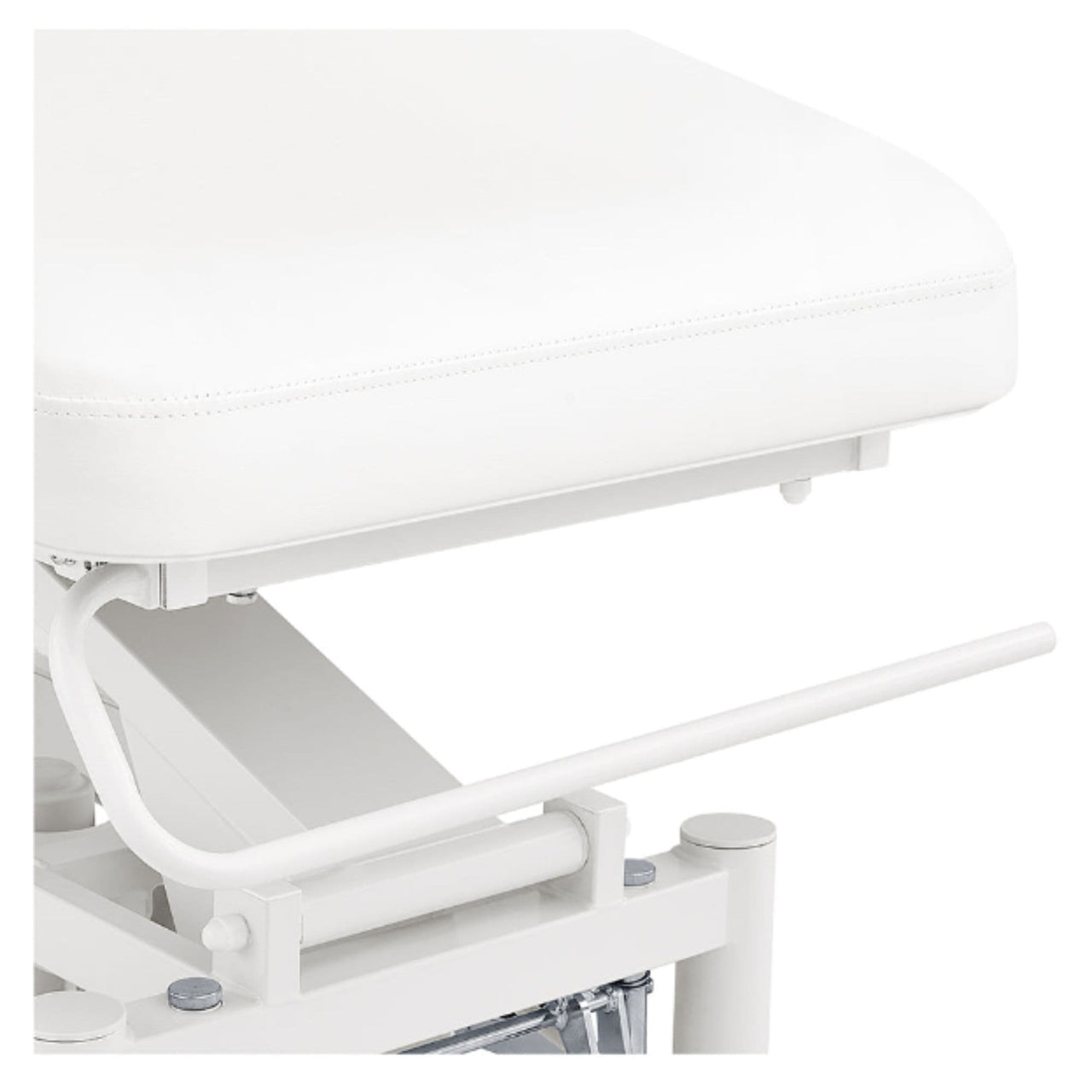 DIR VitalEarth 2-Motors Treatment Table and Wellness Therapy Bed Close-Up View Of Paper Towel Holder And White Upholstery