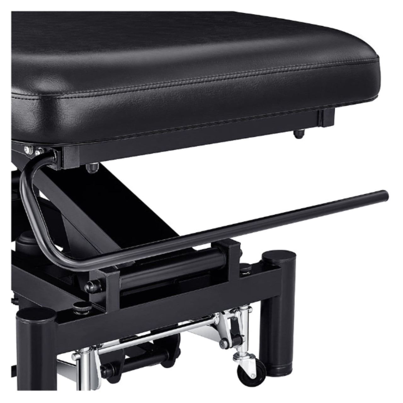 DIR VitalEarth 2-Motors Treatment and Wellness Bed Close-Up View Of Paper Towel Holder And Black Upholstery
