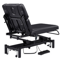 Thumbnail for DIR VitalEarth Dual-Motor Therapy Treatment Table Black Rear View With Foot Control On White Background