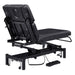 DIR VitalEarth Dual-Motor Therapy Treatment Table Black Rear View With Foot Control On White Background