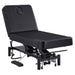 DIR WellRelax 2-Motors Therapy Treatment Table Black Front Angled View With Foot Control On White Background