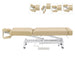DIR WellRelax 2-Motors Therapy Treatment Table with Tilting Cradle Pillow Beige Side View Of Fully Reclined With Adjustable Face Cradle On White Background