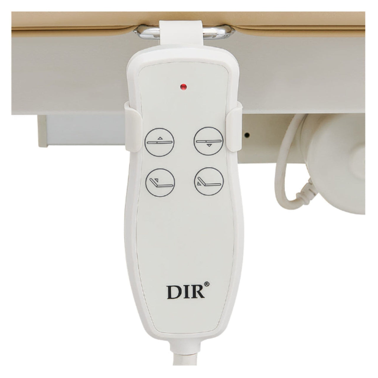 DIR WellRelax 2-Motors Therapy Treatment Table with Tilting Cradle Pillow Close-Up View Of Remote Control For Beige Color