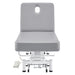 DIR WellRelax 2-Motors Therapy Treatment Table with Tilting Cradle Pillow Gray Front View With Foot Control On White Background