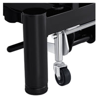 Thumbnail for DIR WellRelax Dual-Motor Treatment Table with Cradle Pillow Close-Up View Of Black Caster Wheel And Base Frame On White Background