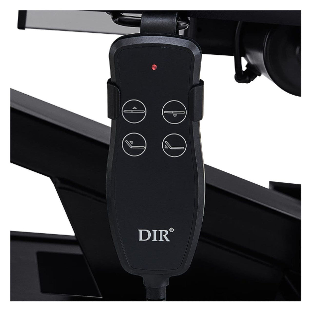 DIR WellRelax Dual-Motor Treatment Table with Cradle Pillow Close-Up View Of Remote Control For Black Color