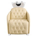 DIR Yume Dreaming Electric Salon Backwash Station Beige Front View With White Single Sink On White Background