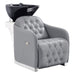 DIR Yume Dreaming Electric Salon Backwash Station Black Front Angled View With Black Single Sink On White Background