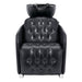 DIR Yume Dreaming Electric Salon Backwash Station Black Front View With Black Single Sink On White Background