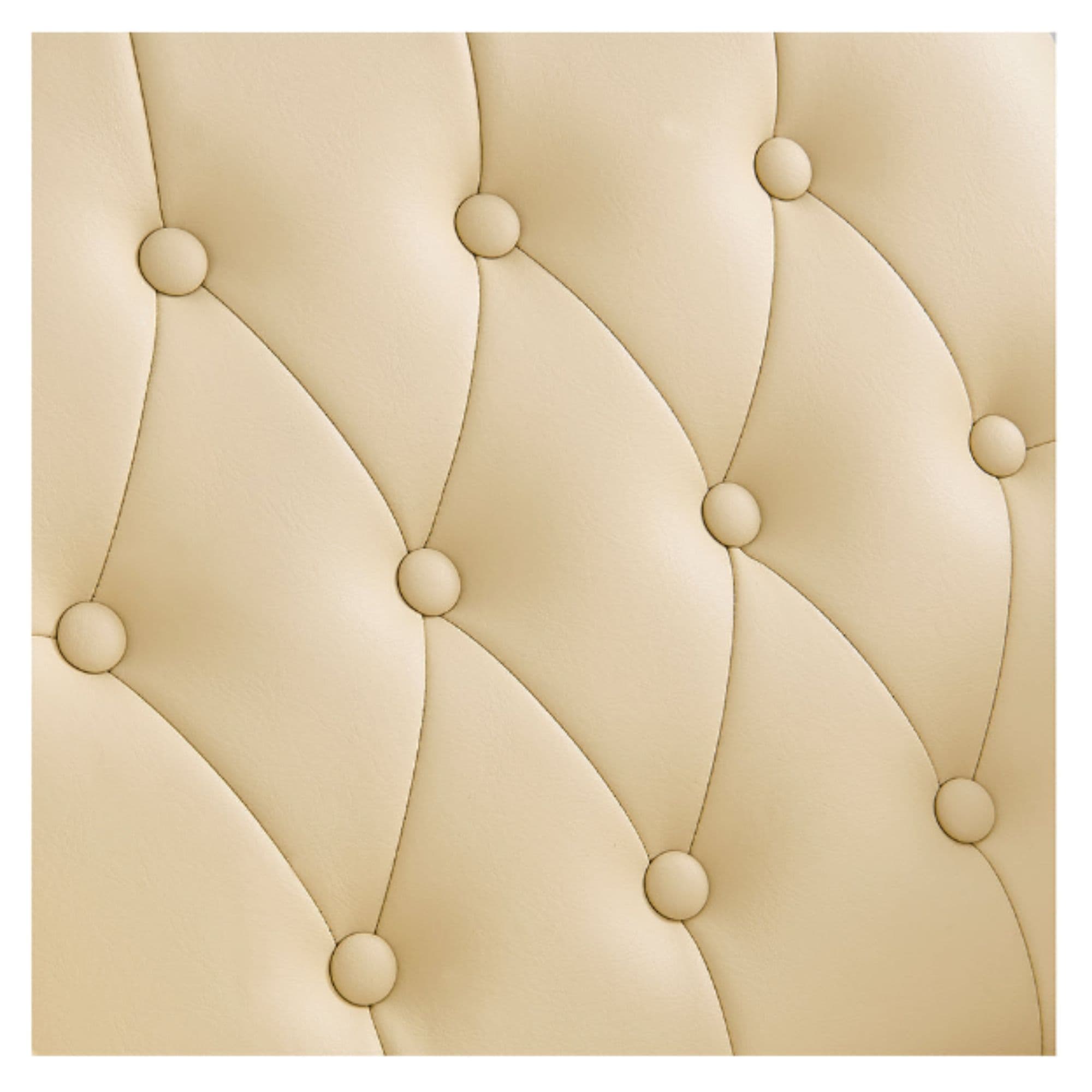 DIR Yume Dreaming Electric Salon Backwash Station Close-Up View Of Diamond Stitched Beige Upholstery