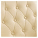 DIR Yume Dreaming Electric Salon Backwash Station Close-Up View Of Diamond Stitched Beige Upholstery