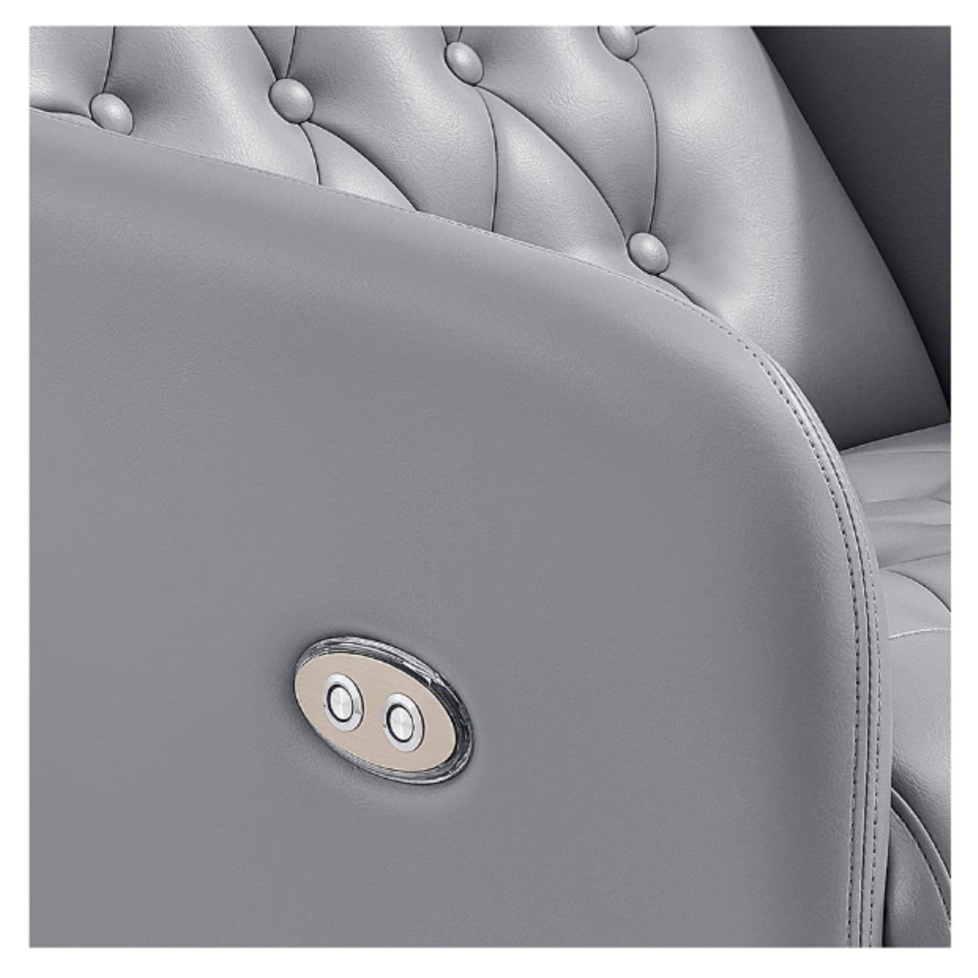 DIR Yume Dreaming Electric Salon Backwash Station Gray Color With Close-Up View Of Power Button