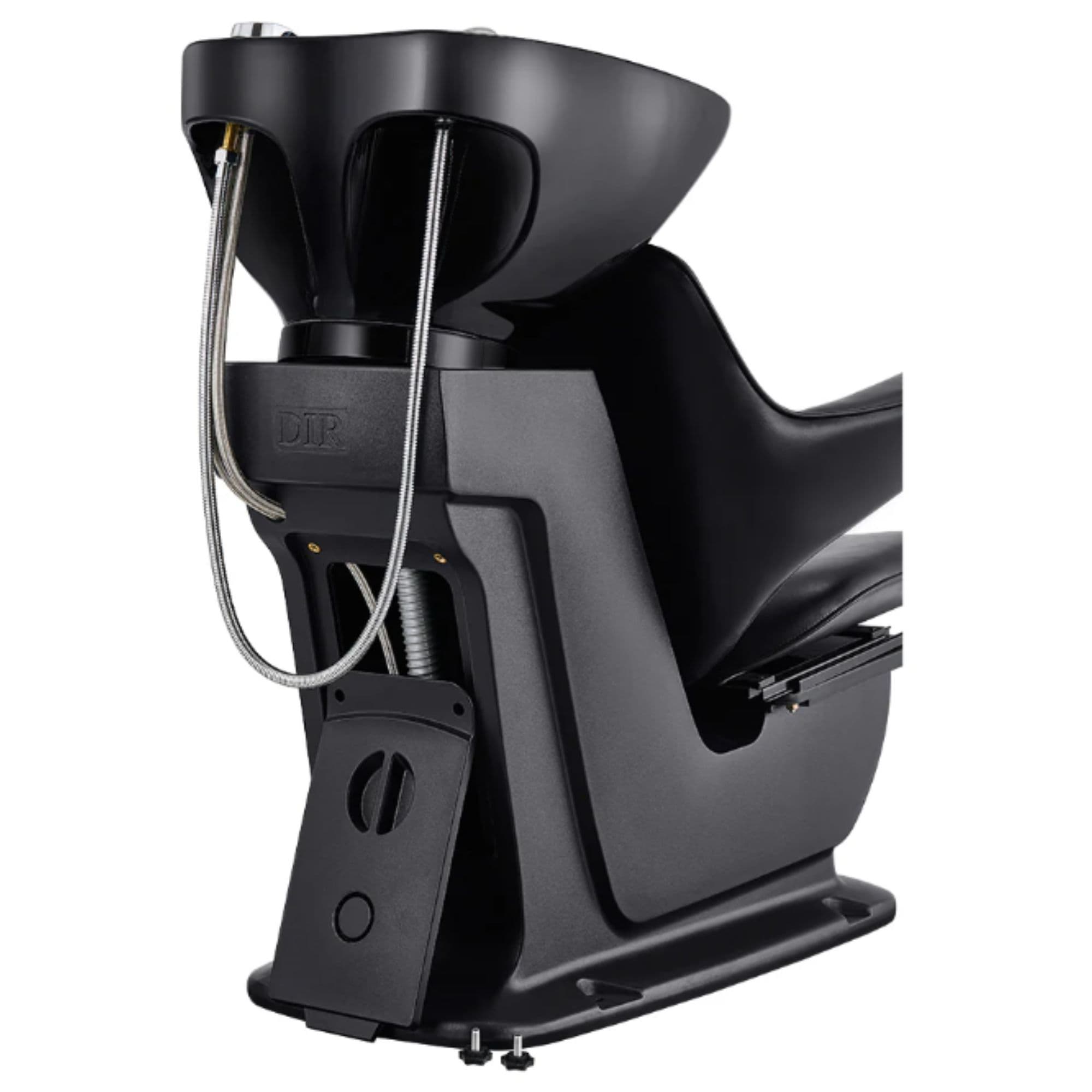 DIR Zenith Shampoo Chair and Bowl Rear Angled View Of Shampoo Wash Station Base And Sink Assembly