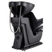 DIR Zenith Shampoo Chair and Bowl Rear Angled View Of Shampoo Wash Station Base And Sink Assembly