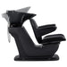 DIR Zenith Shampoo Chair and Bowl with Adjustable Seat Black Side View Of Black Single Shampoo Wash Station With Demonstration