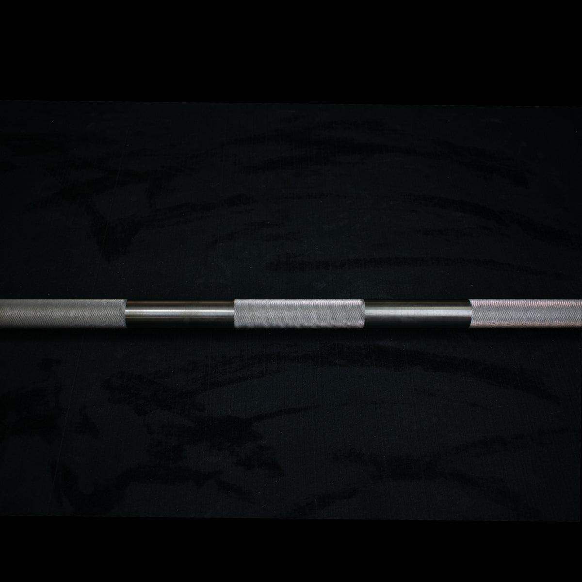 7' Stainless Steel Olympic Bar - Bearing - Muscle D Fitness - Qualiity Knurling