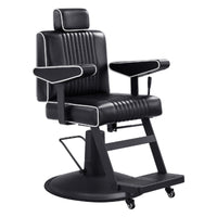 Thumbnail for Dainty Multi-Purpose Reclining Salon Chair Black Variant Front Angled View On White Background