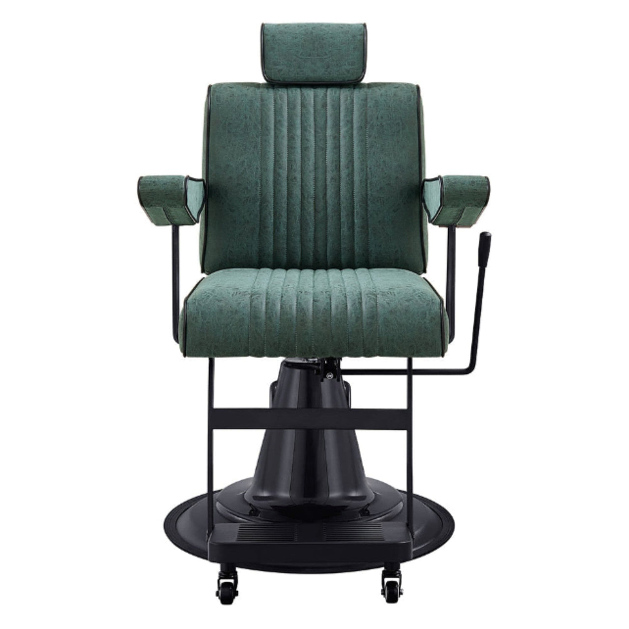 Dainty Multi-Purpose Reclining Salon Chair Green Variant Front View On White Background