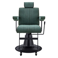 Thumbnail for Dainty Multi-Purpose Reclining Salon Chair Green Variant Front View On White Background