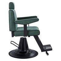 Thumbnail for Dainty Multi-Purpose Reclining Salon Chair Green Variant Side View On White Background