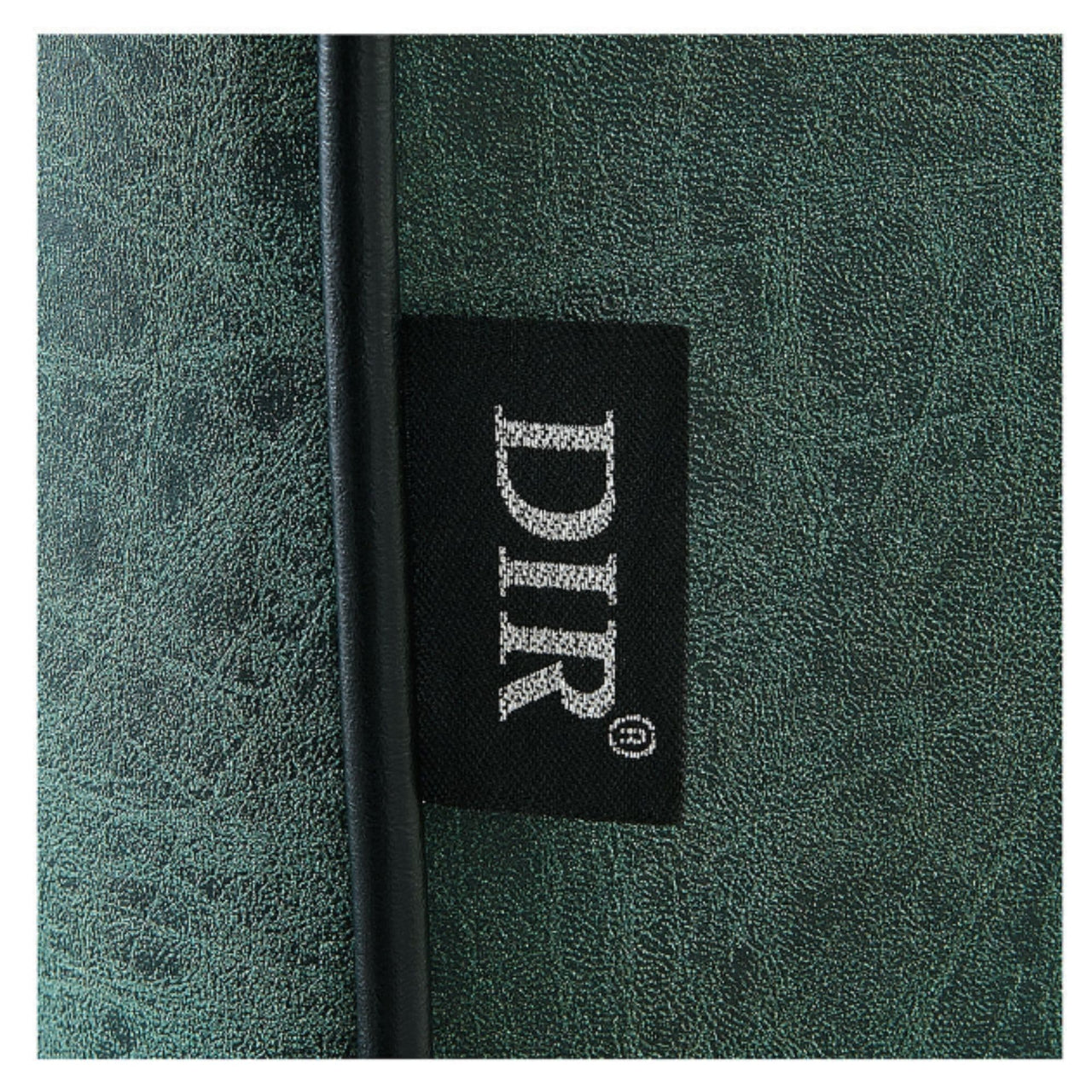 Dainty Reclining Chairs Close-Up View Of Green Upholstery With Brand Name