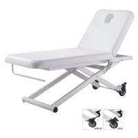 Thumbnail for Ebro Electric Facial Bed  Massage Table Front Angled View And Slightly Reclined With Lock And Unlock Options On White Background