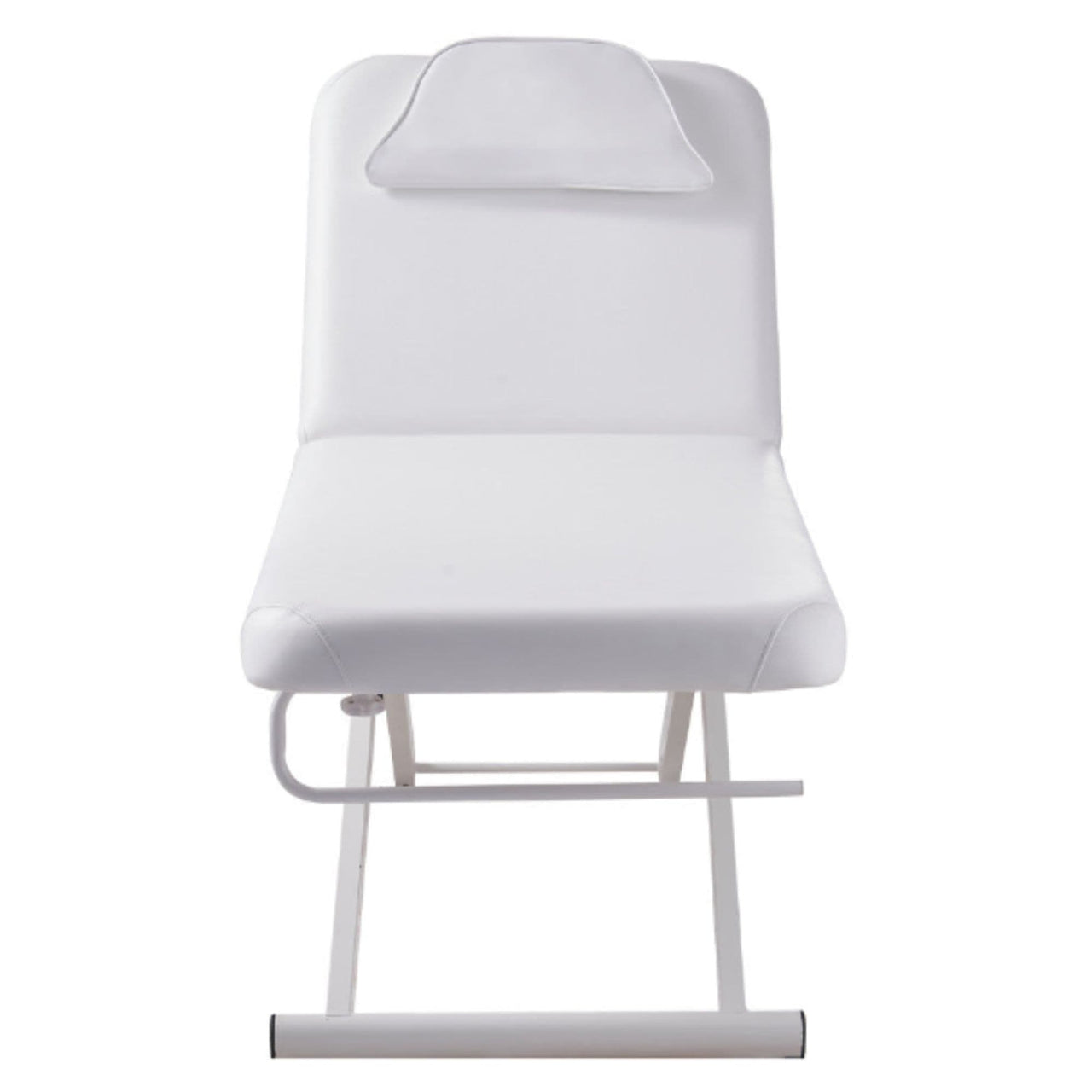 Ebro Electric Facial Bed  Massage Table Front View And Slightly Reclined On White Background