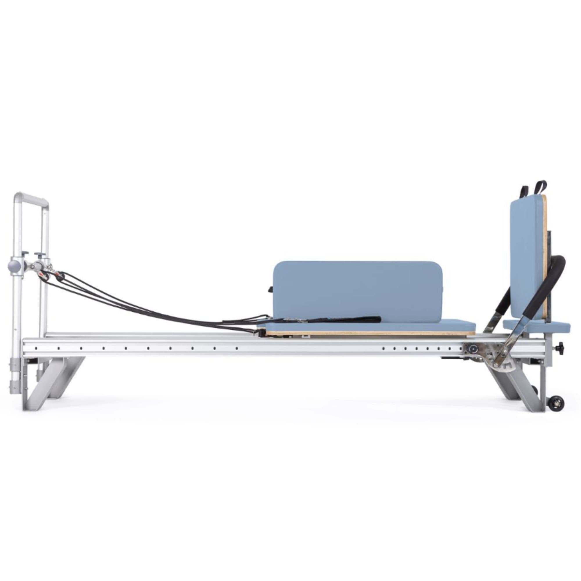 Elina Aluminium Reformer Mentor Ocean Blue Variant Side View With Box On White Background