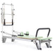 Elina Aluminium Reformer Mentor with Tower Green Variant Front Angled View On White Background