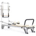 Elina Aluminium Reformer Mentor with Tower Ivory Variant Front Angled View On White Background