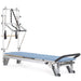 Elina Aluminium Reformer Mentor with Tower Ocean Blue Variant Front Angled View With Complete Attachment On White Background