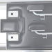 Elina Classic Aluminium Reformer 86 Inches Close-Up View Of Gray Upholstery And Shoulder Rest Assembly Front Angled View On White Background