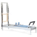 Elina Classic Aluminium Reformer with Tower 86 Inches Ocean Blue Variant Front Angled View On White Background