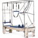 Elina Elite Cadillac Reformer Blue Variant Front Angled View Of Pilates Cadillac With Frame And Accessories