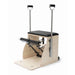 Elina Elite Wood Combo Chair With Black Variant Front Angled View On White Background