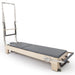 Elina Elite Wood Reformer with Tower With Gray Variant Front Angled View On White Background