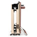Elina Foldable Reformer for Home Aged Rose Variant Side View Showing Space-Saving Folded Configuration On White Background