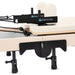 Elina Foldable Reformer for Home Ivory Variant Close-Up View Of The Carriage And Adjustable Shoulder Rests