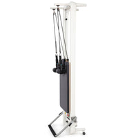 Thumbnail for Elina Nubium Reformer with Tower Black Variant Side View In Upright Position On White Background