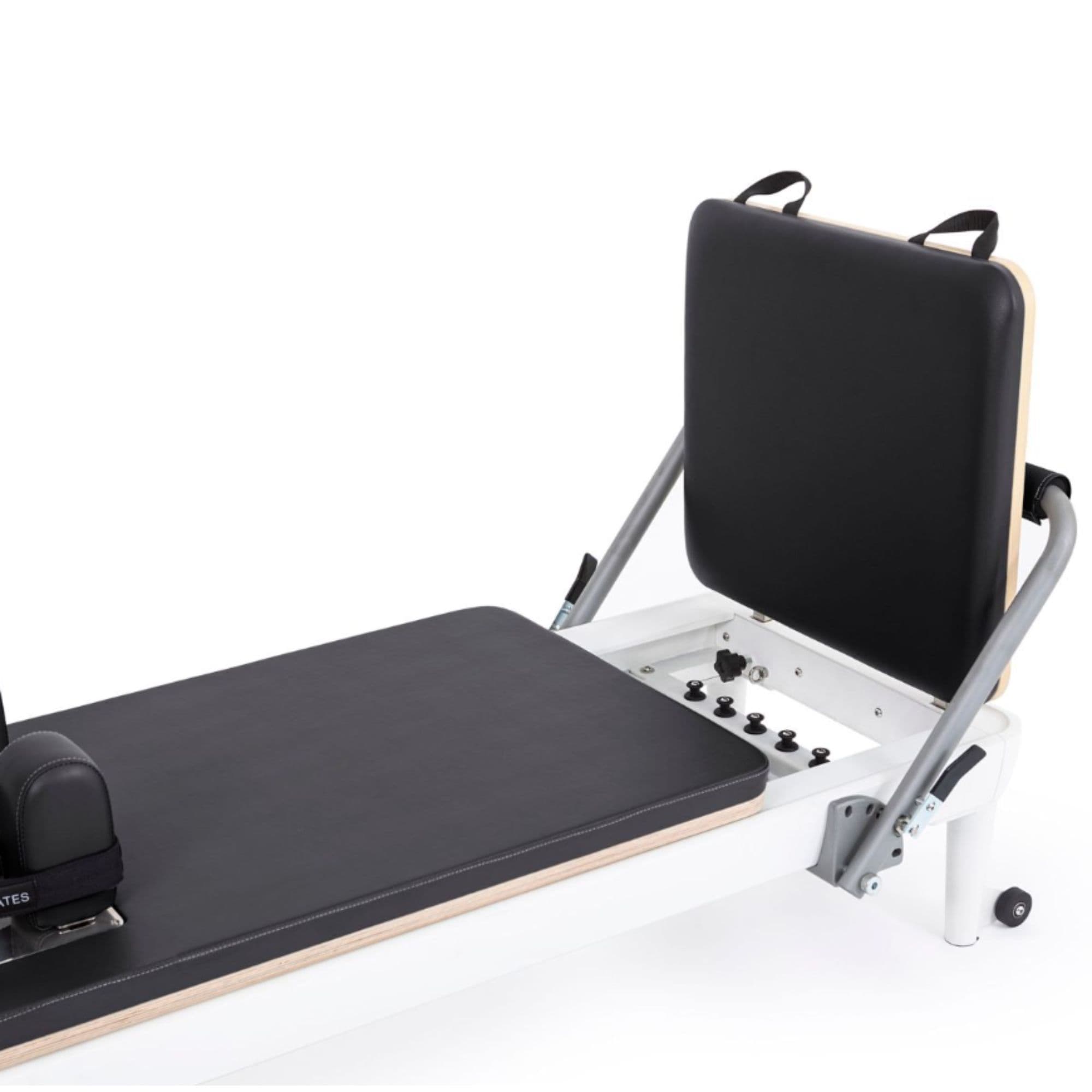 Elina Nubium Reformer with Tower Close-Up View Of Removable Jump Board And Support Arms