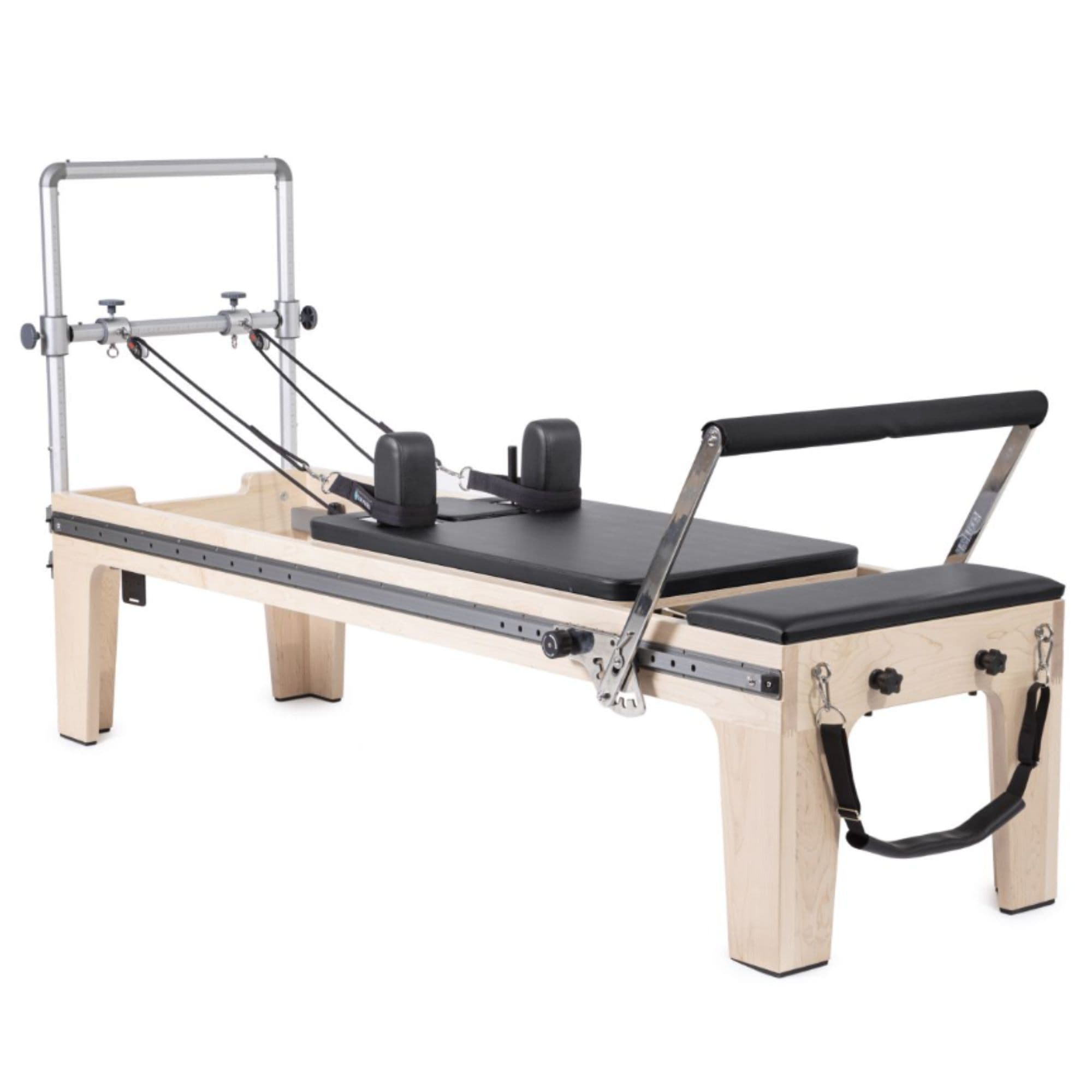 Elina Physio Reformer Master Instructor Black Variant Front Angled View On White Background
