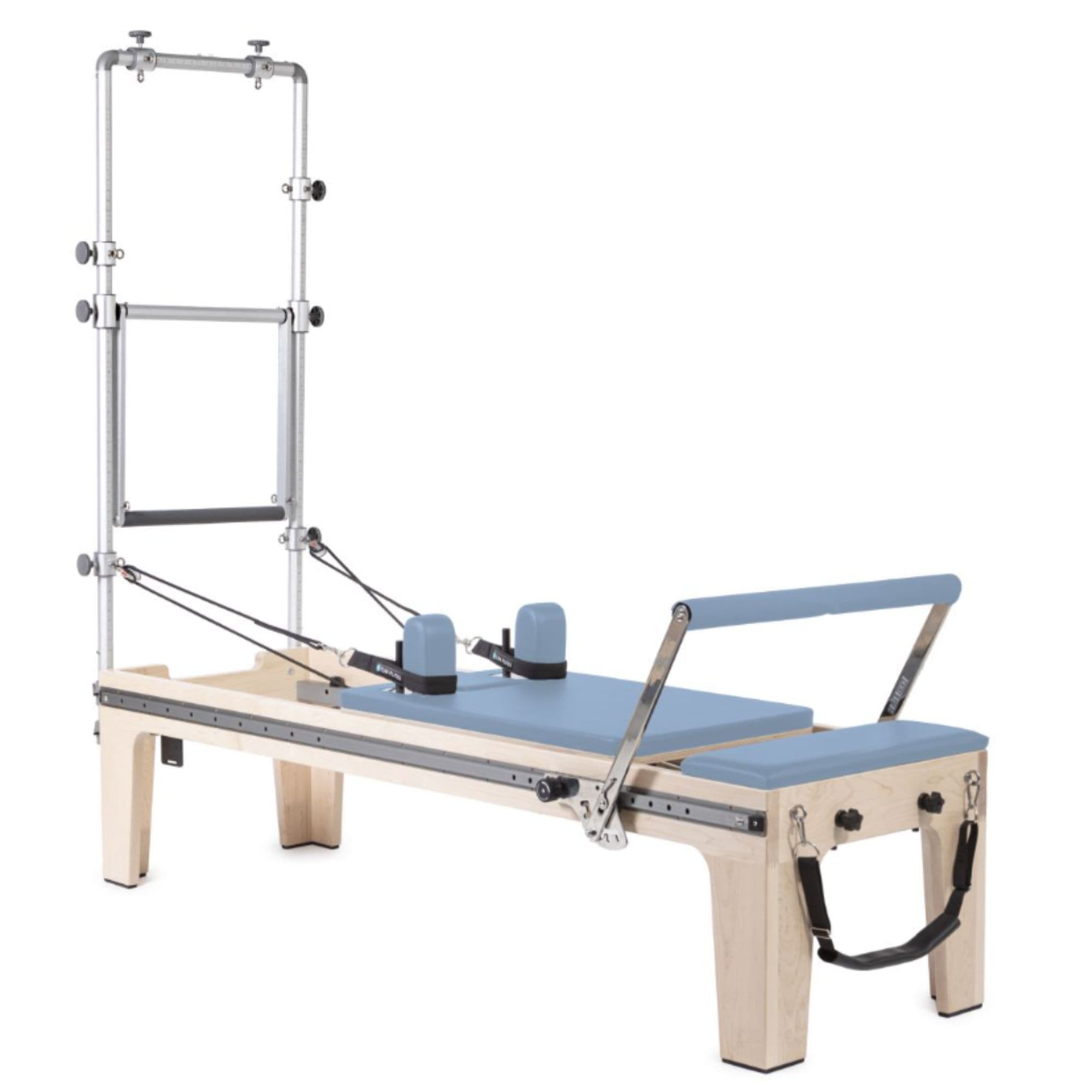 Elina Physio Reformer Master Instructor with Tower Ocean Blue Variant Front Angled View On White Background