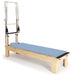 Elina Physio Wood Reformer with Tower Ocean Blue Variant Front Angled View On White Background