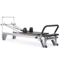 Thumbnail for Elina Pilates Aluminium Reformer Mentor Black Variant Front Angled View On White Background