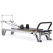 Elina Pilates Aluminium Reformer Mentor Black Variant Front Angled View On White Background