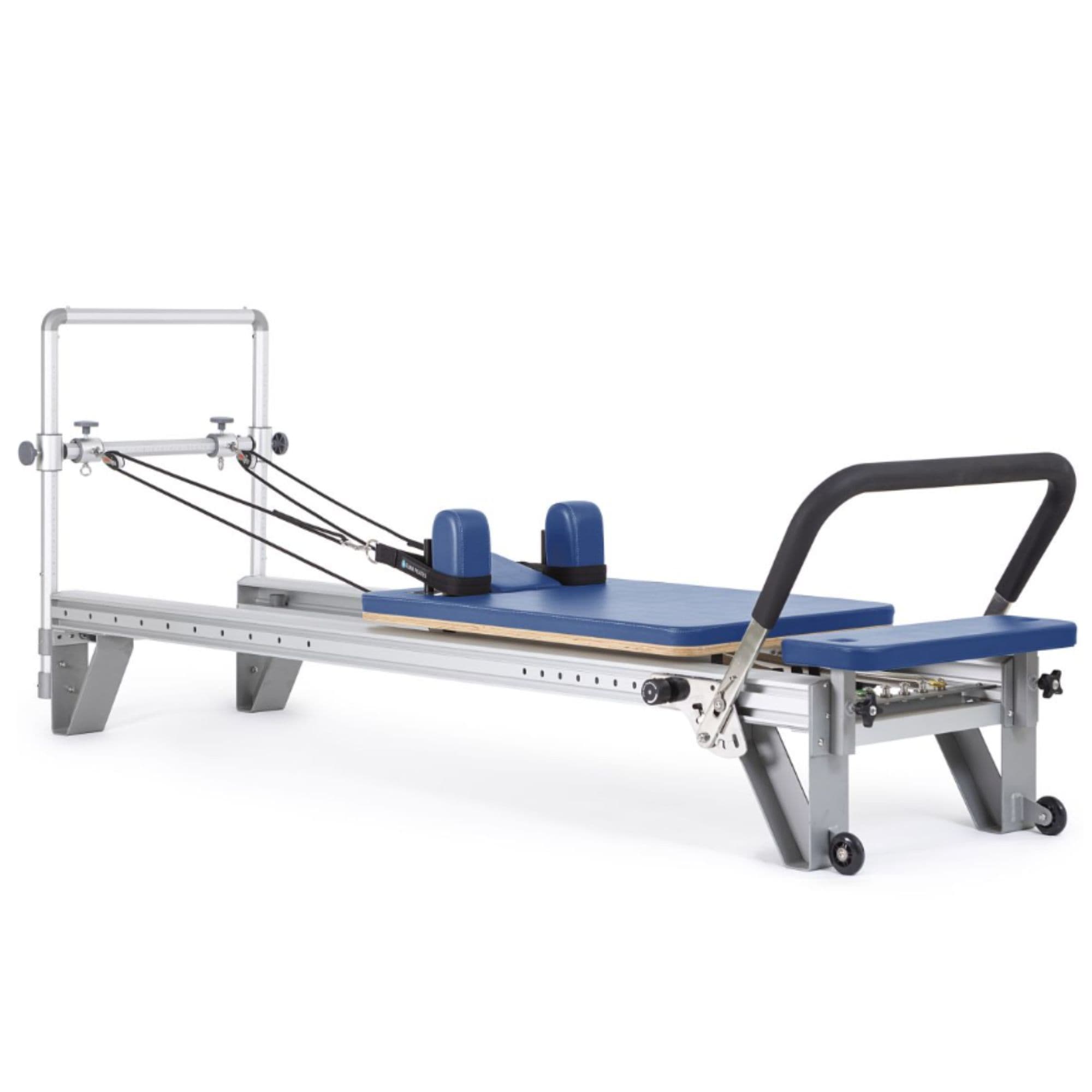 Elina Pilates Aluminium Reformer Mentor Blue Variant Front Angled View On White Background