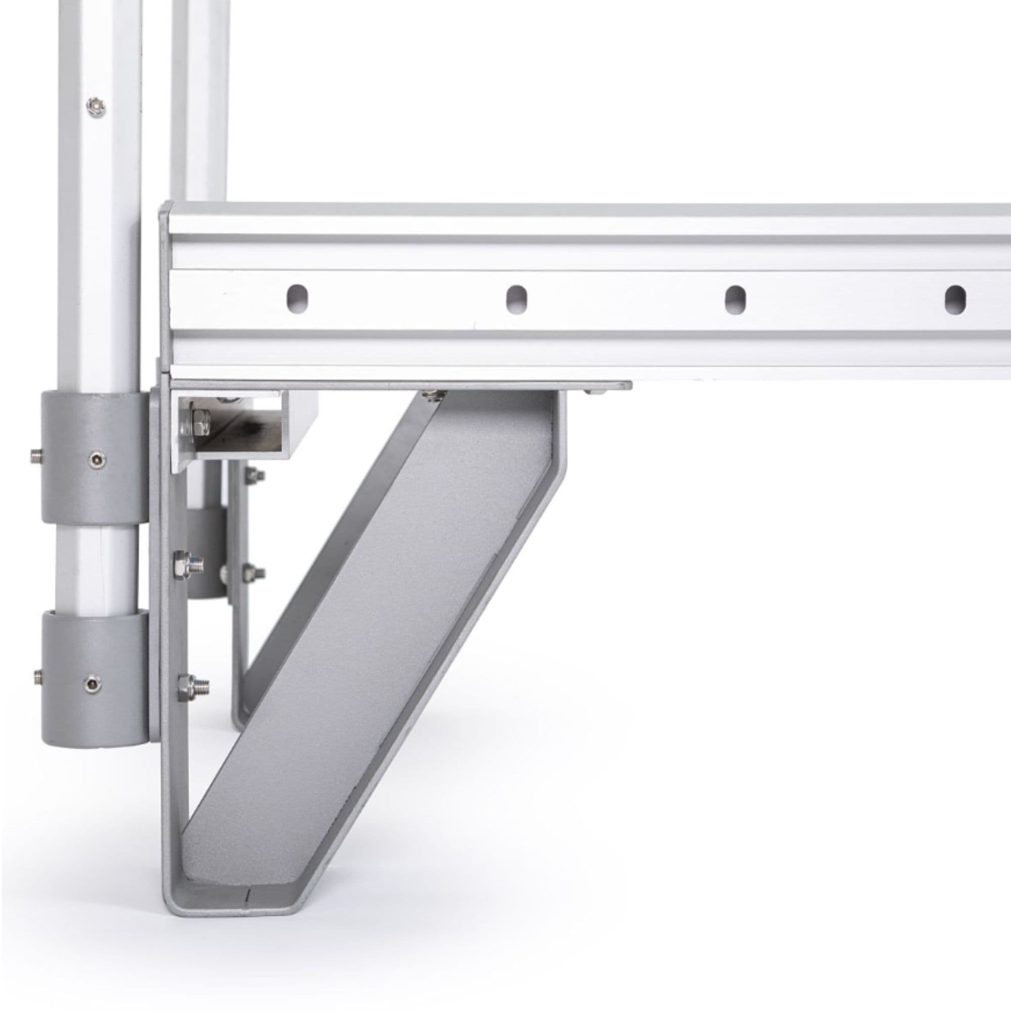 Elina Pilates Aluminium Reformer Mentor Close-Up Showing Heavy-Duty Tower Mounting Bracket
